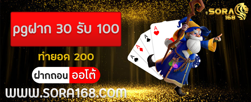 pgฝาก 30 รับ 100 ทำยอด 200
